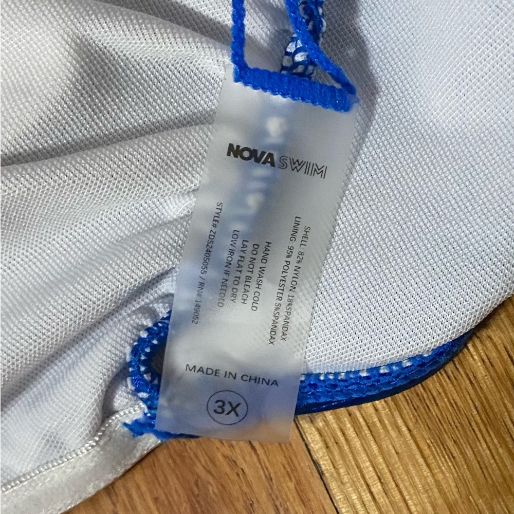 Fashion Nova Women’s 3XL Blue Two Piece Bikini Swimsuit Set - Picture 4 of 6